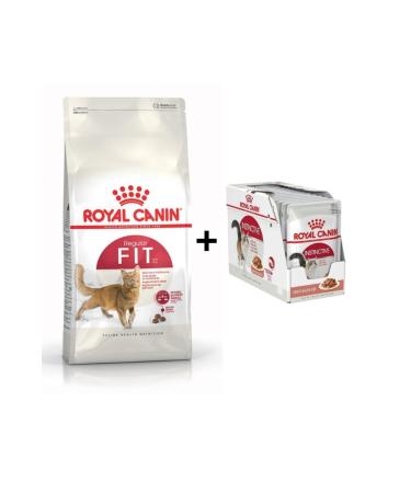 Royal Canin Fit 32 Dry Cat Food 2 Kg + 12 Pieces Wet Food