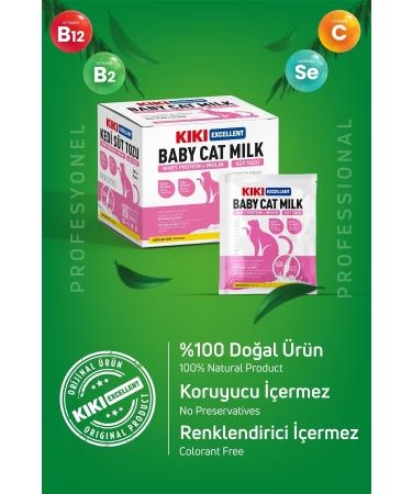 Kiki Excellent Kiki Excellent Cat Milk Powder Sachet - Kitten Milk Powder - (WHEY PROTEIN INULIN) 30x5gr. (BOX) - Buy Online on GoSupps.com