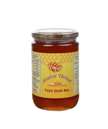 ANAMUR LOCAL Polyflora Plateau Flower Honey. Healing Source Raw Honey 850 gr Glass Jar.