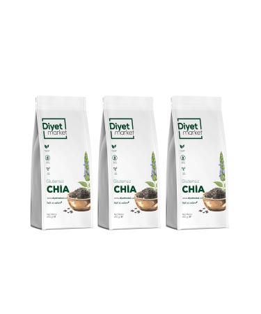 DIET MARKET Gluten Free Chia Seeds 250 Gr 3 Packs