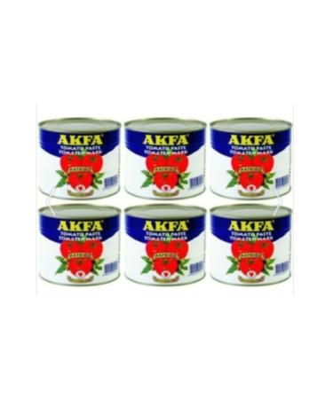 Akfa Additive-Free Tin Tomato Paste 4300 gr X 6 Pieces