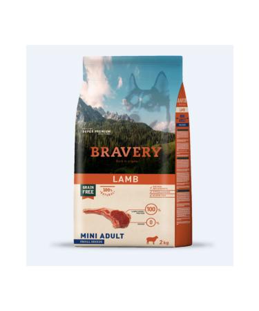 Bravery Mini Adult Small Breed Lamb Dog Food 2kg