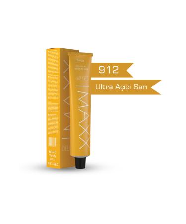 MAXX DELUXE 912 Ultra Lightening Yellow Cream Tube Dye -60ml