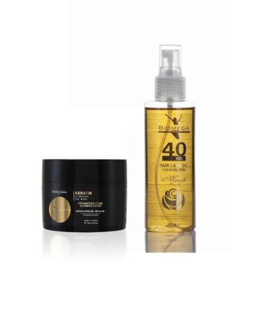 Eugene Perma Essentiel Keratin Mask 150 ml + Biomega 40 Herbal Natural Hair Care Oil 150 ml 558956116554