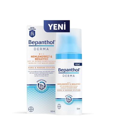 Bepanthol Derma Moisturizing and Nourishing Spf 25 For Dry and Sensitive Skin 50 ml