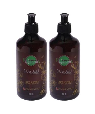 Veganeed Vegan Shower Gel Energy Basket Grapefruit & Vanilla Flavored 2 X 500 Ml