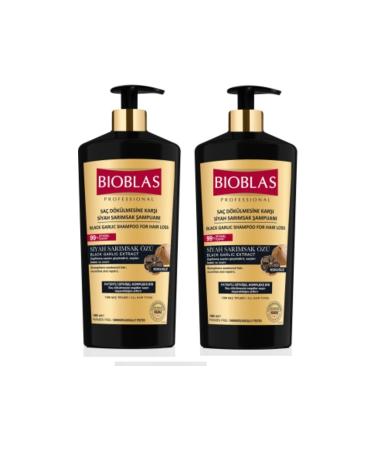 Bioblas Professional Shampoo 1000 Ml Black Garlic X 2 Pieces