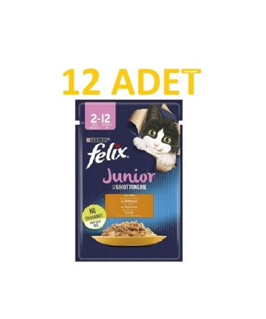 FELIX Felix Junior Chicken Meat Pouch Kitten Cat Food 85 Gr X 12 Pieces