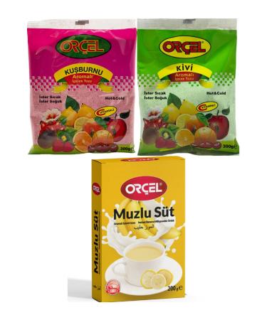 OR EL Banana Milk 200gr. + Kiwi 300gr. + Rosehip 300gr. Flavored Drink Powder Oralet Tea
