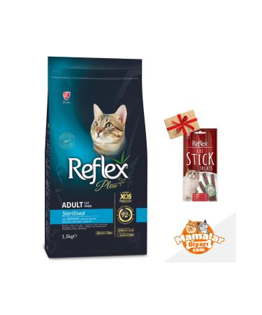 Reflex Plus Sterilized Neutered Cat Adult Cat Food with Salmon 1.5 Kg