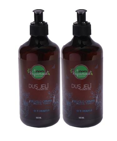 Veganeed Vegan Shower Gel Enchanted Forest Geranium & Eucalyptus Flavor 2 X 500 Ml