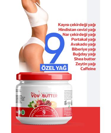 NLife Vov Butter Cellulite And Stretch Mark Cream 9 Herbal Oil Mixture 190 Ml - Buy Online on GoSupps.com