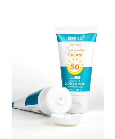 Mara Spf 50+ Anti-Spot Face Sunscreen For All Skin Types 50 ml 2 Pieces - Buy Online on GoSupps.com