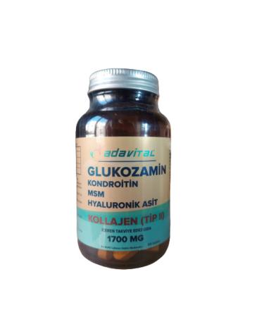 adavital Glucosamine Chondroitin Msm Type 2 Collagen 1.700 Mg 60 Tablets