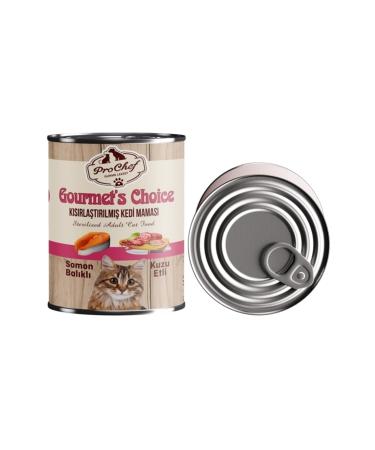 Prochef 12 Pieces Gourmet's Choice Sterilized Cat Food | 415 Gr Canned Wet Food with Salmon Lamb Meat - Buy Online on GoSupps.com