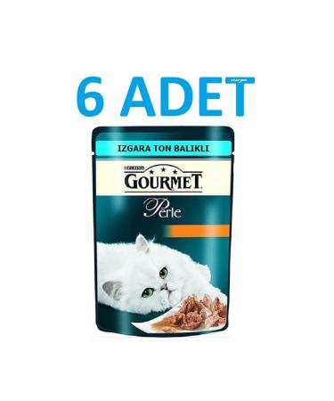 Gourmet Perle Grilled Tuna Wet Cat Food 85 Gr X 6 Pouch