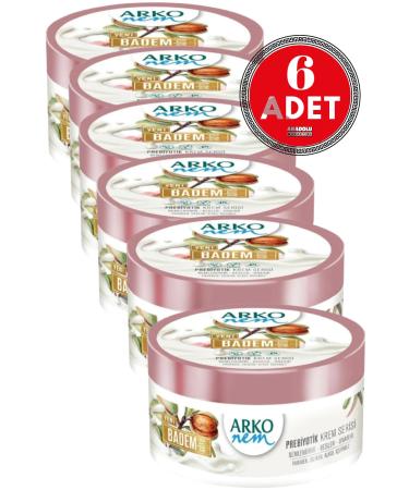 Arko Nem Prebiotic Almond Milk Cream 250 ml 6 Pieces