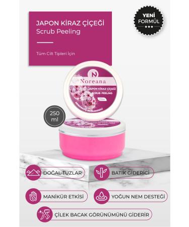 Noreana Japanese Cherry Blossom Scrub Peeling 250ml Strawberry Leg & Ingrown Toner - Buy Online on GoSupps.com