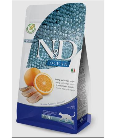 N & D Ocean Herring Orange Adult Cat Food 1.5 Kg