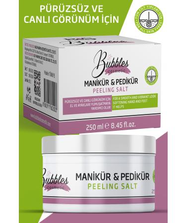 bs bubbles cosmetic 60sn Fast Easy And Natural Manicure & Pedicure Peeling 250gr - Buy Online on GoSupps.com
