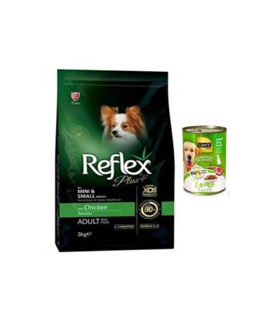 Reflex Adult Chicken Small Breed Adult Dog Food 3 Kg + Cans Dog Canned Food