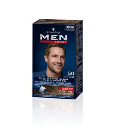 Schwarzkopf Men Perfect Men's Ammonia-Free Hair Dye Light Brown 50 50 Ml