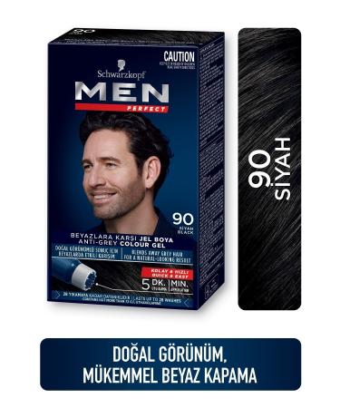 Schwarzkopf Men Perfect Permanent Fast Gel Hair Dye Against Whites Black 90 50 Ml - Buy Online on GoSupps.com