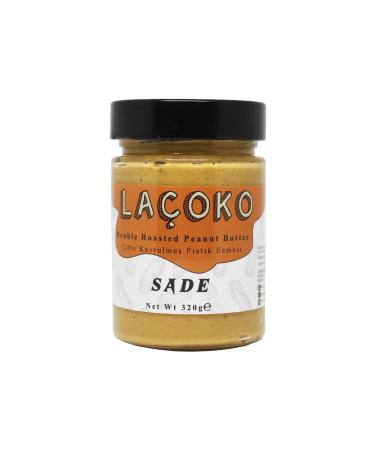 LA OKO 320 grams Sugar-free Additive-free Gluten-free Vegan Natural Double Roasted Peanut Butter