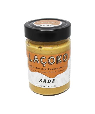 LA OKO 320 grams Sugar-free Additive-free Gluten-free Vegan Natural Double Roasted Peanut Butter - Buy Online on GoSupps.com