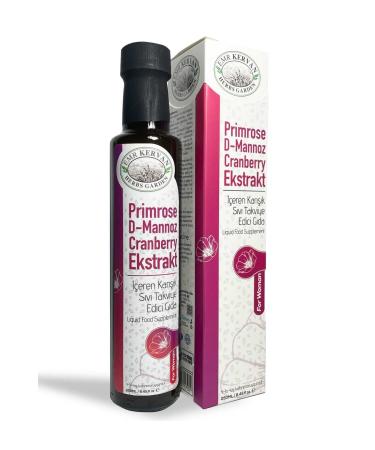 Emr Kervan Herbs Garden Primrose D-Mannose Cranberry Extract Mixed Liquid Food Supplement 250 Ml