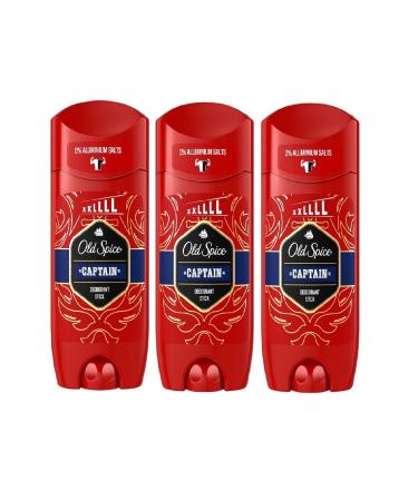 Old Spice Men Captain Large Size Stick 85 Ml X 3 Pieces