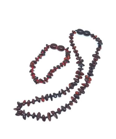 Tesbihci Efendi Certified Tooth Amber Necklace Bracelet Set