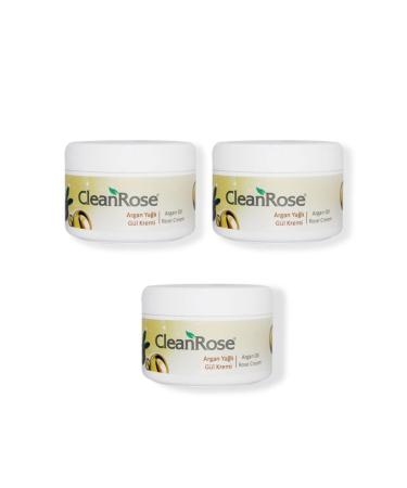 Clean Rose Anti-Wrinkle Argan Oil Rose Cream 90 ml X3 Pieces