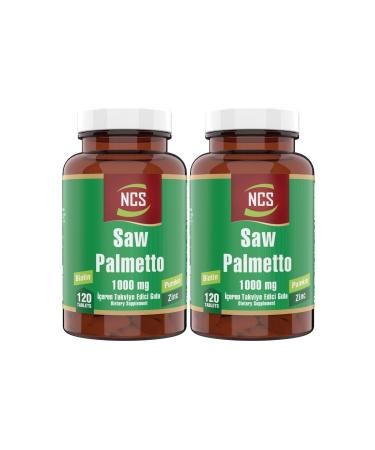 Ncs Saw Palmetto 1000 Mg 2 Boxes 240 Tablets Pumpkin Zinc Supported Formula