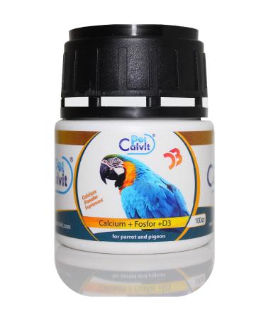 Petcalvit Parrot Calcium Phosphorus D3 Vitamin Supplement Powder