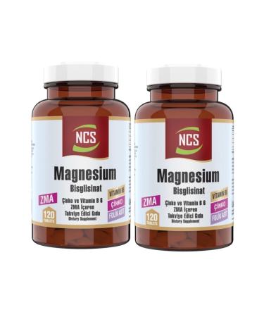 Ncs Zma 120 Tablets Zinc Folic Acid Vitamin B 6 Magnesium Bisglycinate 2 Pieces
