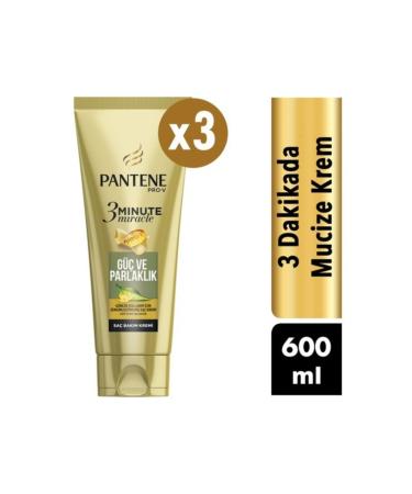 Pantene 3 Minute Miracle Power and shine 200ml*3 pieces