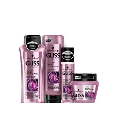 Gliss serum deep repair 360ml shampoo + 360ml conditioner + 100ml serum + 200ml liquid conditioner