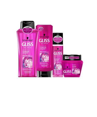 Gliss supreme length 360ml shampoo + 360ml conditioner + 300ml mask + 200ml liquid conditioner