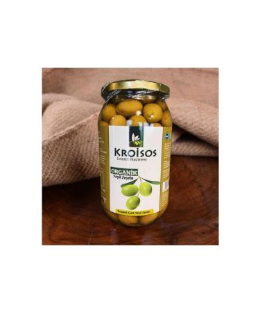 Kroisos Organic Green Scratched Olives 600 gr