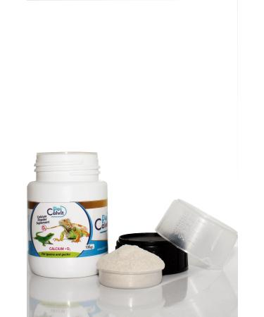 Petcalvit D3 Calcium Powder - For Reptiles Iguana Gecko Dragon Chameleon 100 g - Buy Online on GoSupps.com