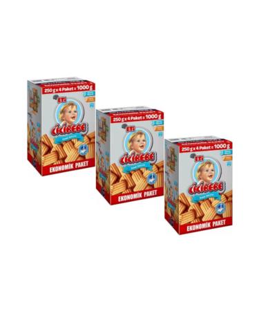 Eti Cicibebe Baby Biscuits 1000 Gr. X 3 Pieces (Economical Package)