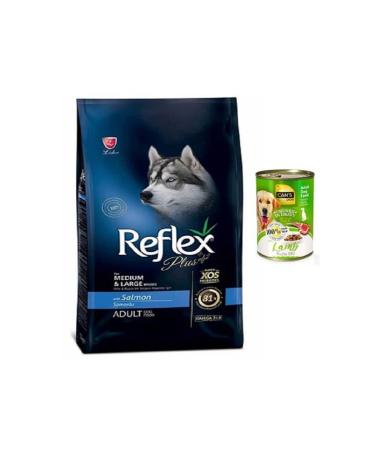 Reflex Adult Dog Salmon Adult Dog Food 3 Kg + Cans Dog Canned Food