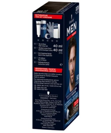 Schwarzkopf Men Perfect Men's Ammonia-Free Hair Dye Brown Black 80 50 Ml - Buy Online on GoSupps.com
