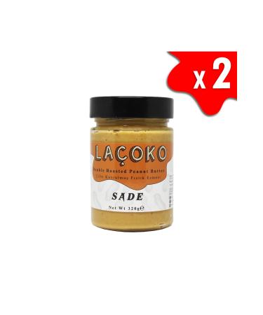 LA OKO 640 Grams Sugar-Free Additive-Free Gluten-Free Vegan Natural Double Roasted Peanut Butter