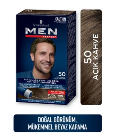 Schwarzkopf Men Perfect Permanent Fast Gel Hair Dye Against Whites Light Brown 50 50 Ml - Buy Online on GoSupps.com