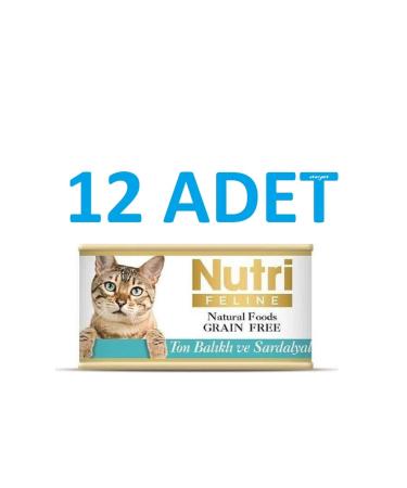 Nutri Feline Grain-Free Tuna Sardine Cat Canned Food 85 Gr X 12 Pieces