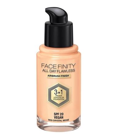 Max Factor Facefinity 3 in 1 Long-lasting Foundation 33 Crystal Beige - Buy Online on GoSupps.com