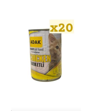 Adak Group Adak Chicken Meat Kitten Canned Food 415 Gr. X 20