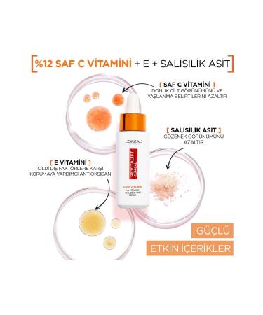 L'Oreal Paris Revitalift Clinical Pure Vitamin C Brightening Serum 30ml - Buy Online on GoSupps.com